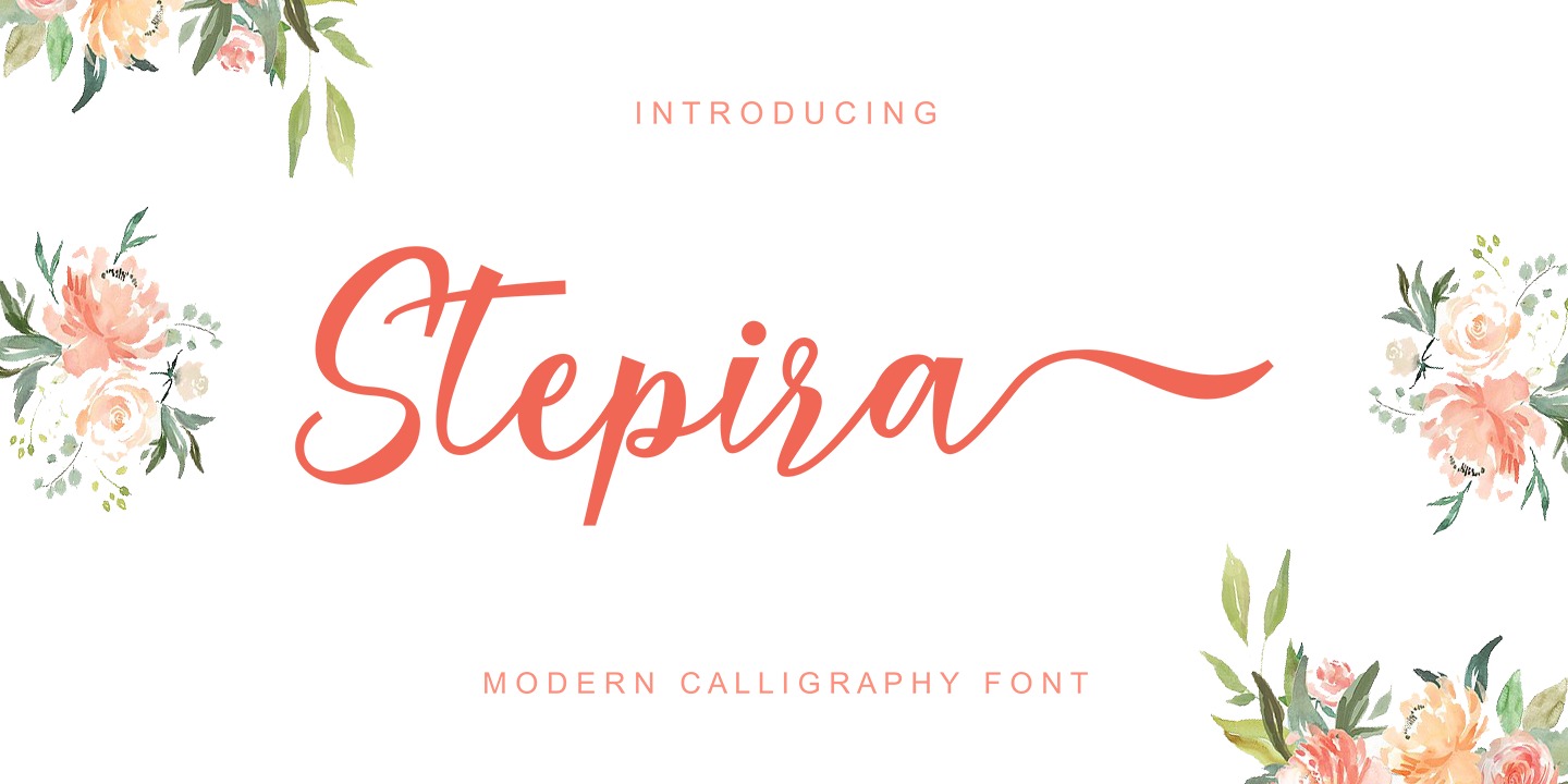 Beispiel einer Stepira-Schriftart